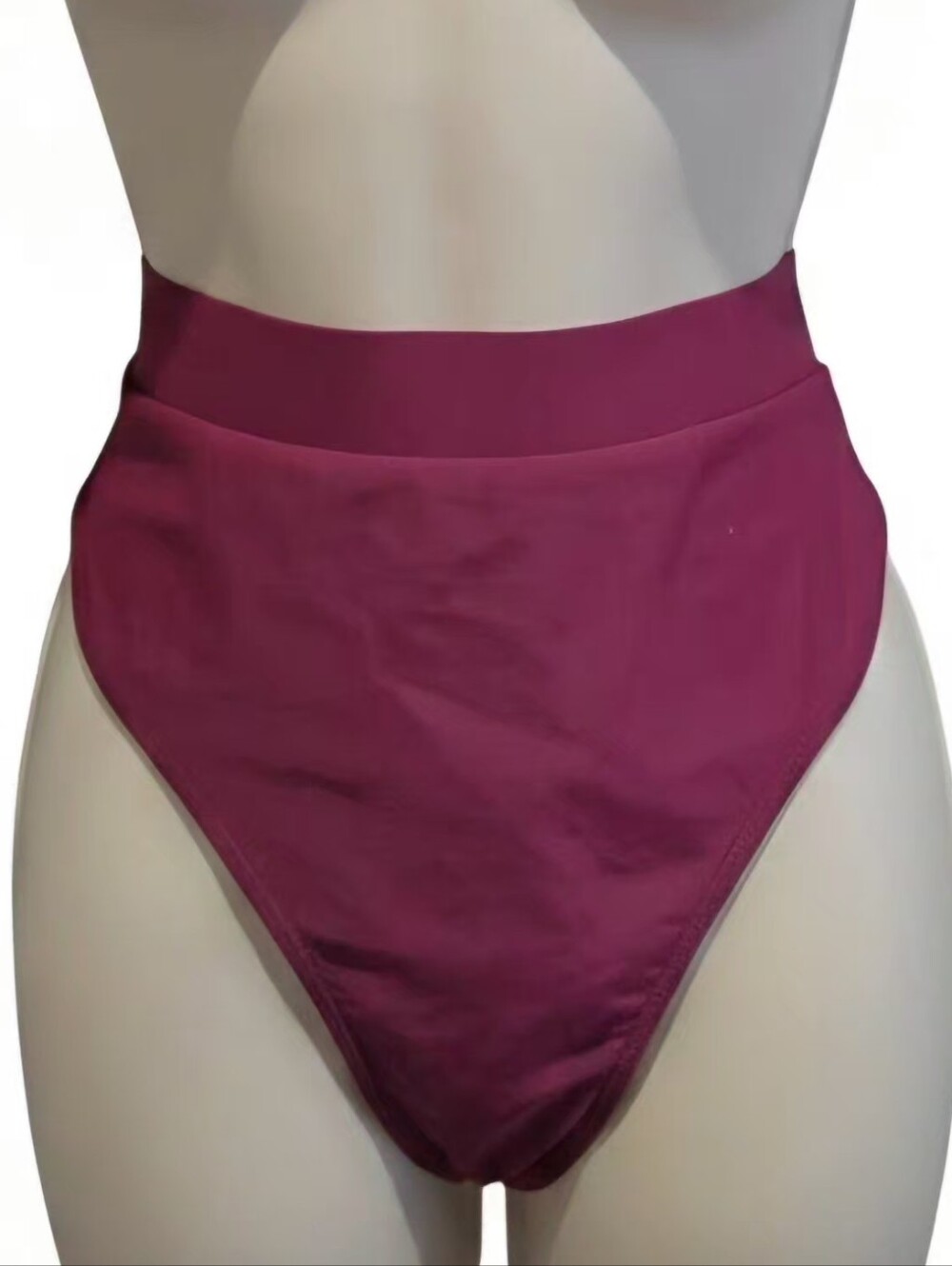High-Waisted Magenta Bikini Bottoms